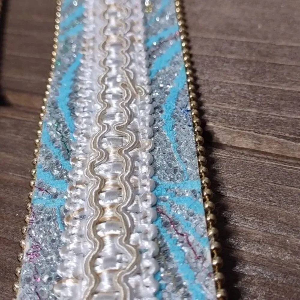 Blue Pearl Sparkle Statement Belt Unmarked‎